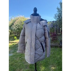 Dkny Jeans Women's Mid-Length Long-Sleeve Puffer Jacket - Thistle SIZE S NWT